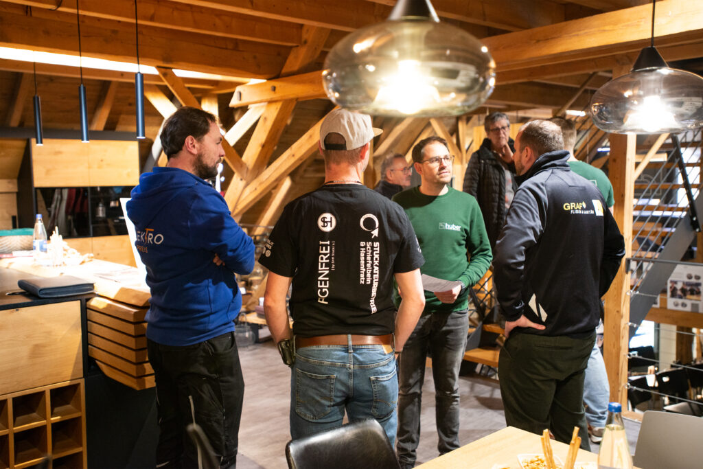 Im Gespräch mit Partnern der Schreinerei Huber aus verschiedenen Gewerken