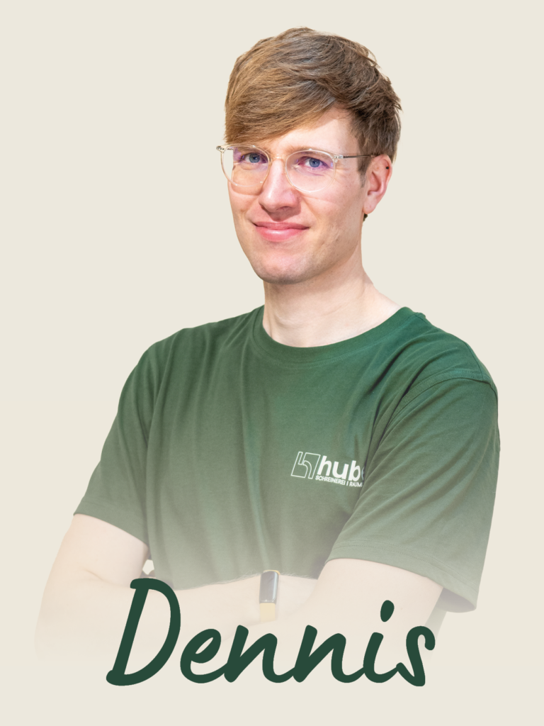 Dennis Klotz ist Auszubildender bei der Schreinerei Huber